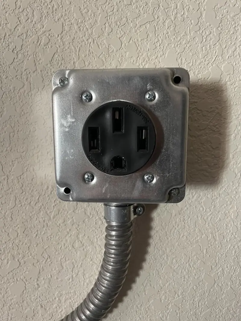 NEMA 14-50 outlet installed for Electrical Panel Upgrade in Mission Bend