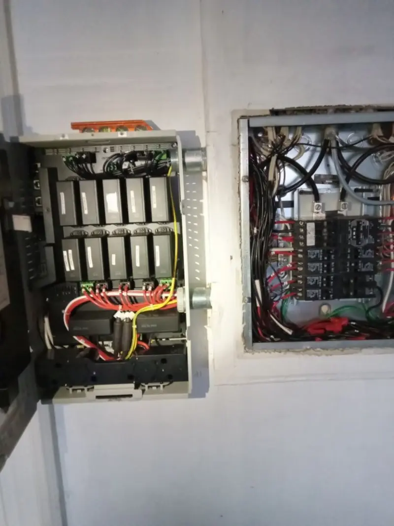 Electrical panel upgrade completed for Security Camera Wiring in Mission Bend
